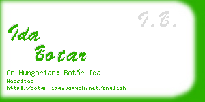 ida botar business card
